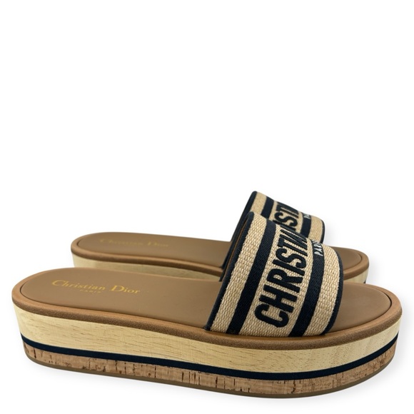 Christian Dior Dioriviera Dway Platform Slides - Picture 1 of 5